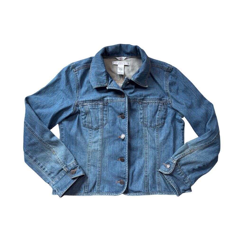 Geoffry Beene Sport Women's Jean/Denim jacket, size 12; Vintage, tapered waist